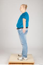 Whole Body Woman White Casual Overweight Studio photo references